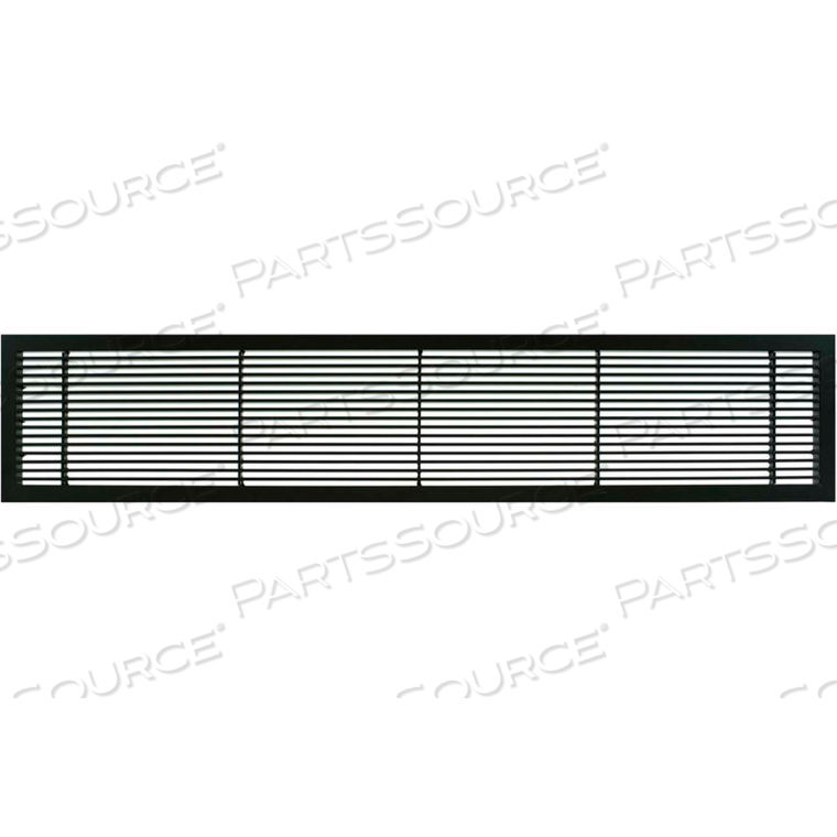 AG10 SERIES 4" X 8" SOLID ALUM FIXED BAR SUPPLY/RETURN AIR VENT GRILLE, BLACK-MATTE 