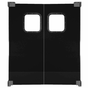 LIGHT TO MEDIUM DUTY SERVICE DOOR DOUBLE PANEL BLACK 6' X 8' by Chase Industries, Inc.