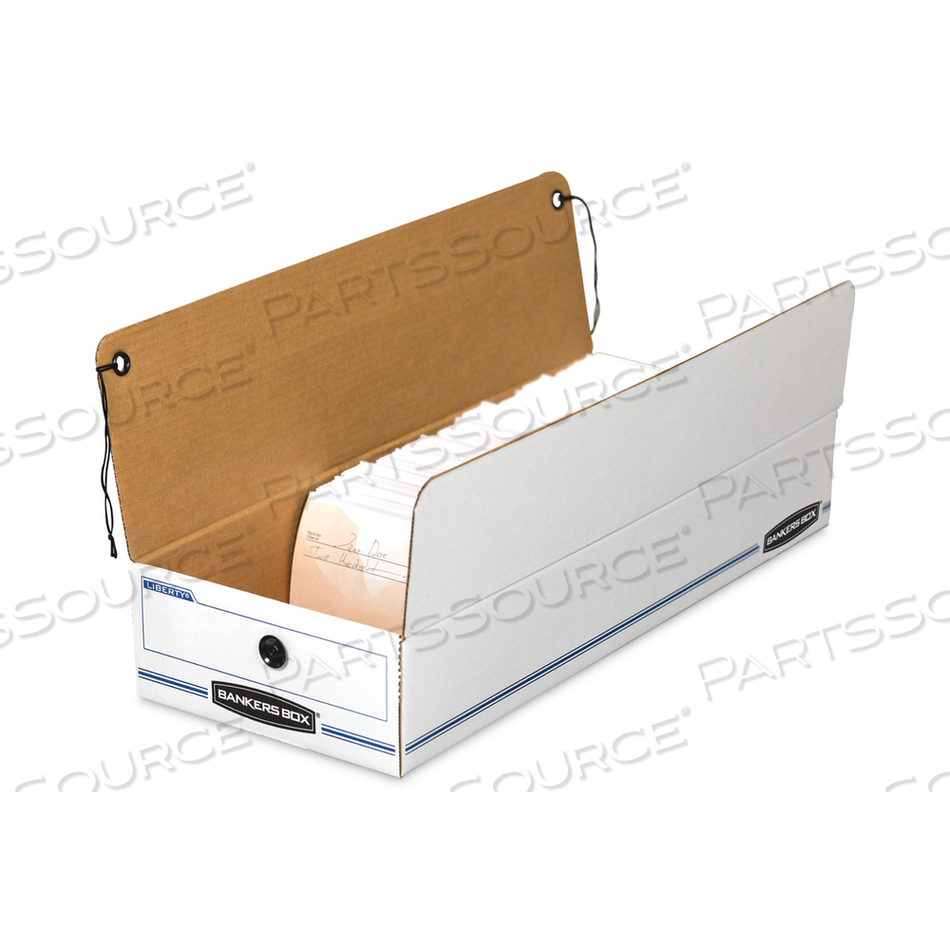 LIBERTY CHECK AND FORM BOXES, 23-3/4"L X 9-1/4"W X 4-1/4"H, WHITE/BLUE by Bankers Box