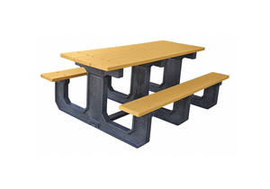 PICNIC TABLE CEDAR 72 IN W RECTANGULAR by UltraSite