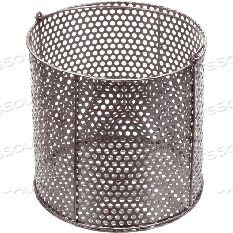 PERFORATED ROUND BASKET 8-5/8"DIA X 8-1/4"H PLAIN STEEL - PRICE EACH FOR QTY 1-4 by Marlin Steel Wire Products Inc