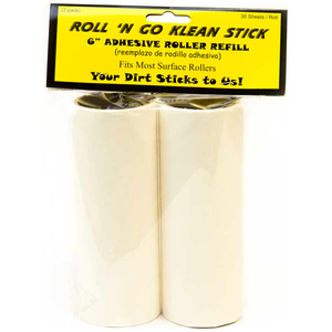 ROLL 'N GO CLEANING TOOL KLEAN STICK 6" REFILL, WHITE, 12 ROLLS by Crown Products