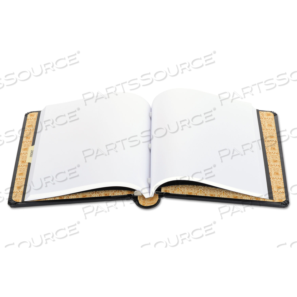 LOOSELEAF CORPORATION MINUTE BOOK, 1 SUBJECT, UNRULED, BLACK/GOLD COVER, 11 X 8.5, 250 SHEETS by Wilson Jones LOOSELEAF CORPORATION MINUTE BOOK, 1 SUBJECT, UNRULED, BLACK/GOLD COVER, 11 X 8.5, 250 SHEETS by Wilson Jones