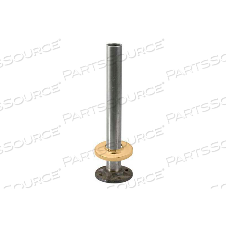 STEEL FLANGE AND STEEL INSERT, FOR 1.5" TUBING, W/POLISHED BRASS CANOPY by Lavi STEEL FLANGE AND STEEL INSERT, FOR 1.5" TUBING, W/POLISHED BRASS CANOPY by Lavi