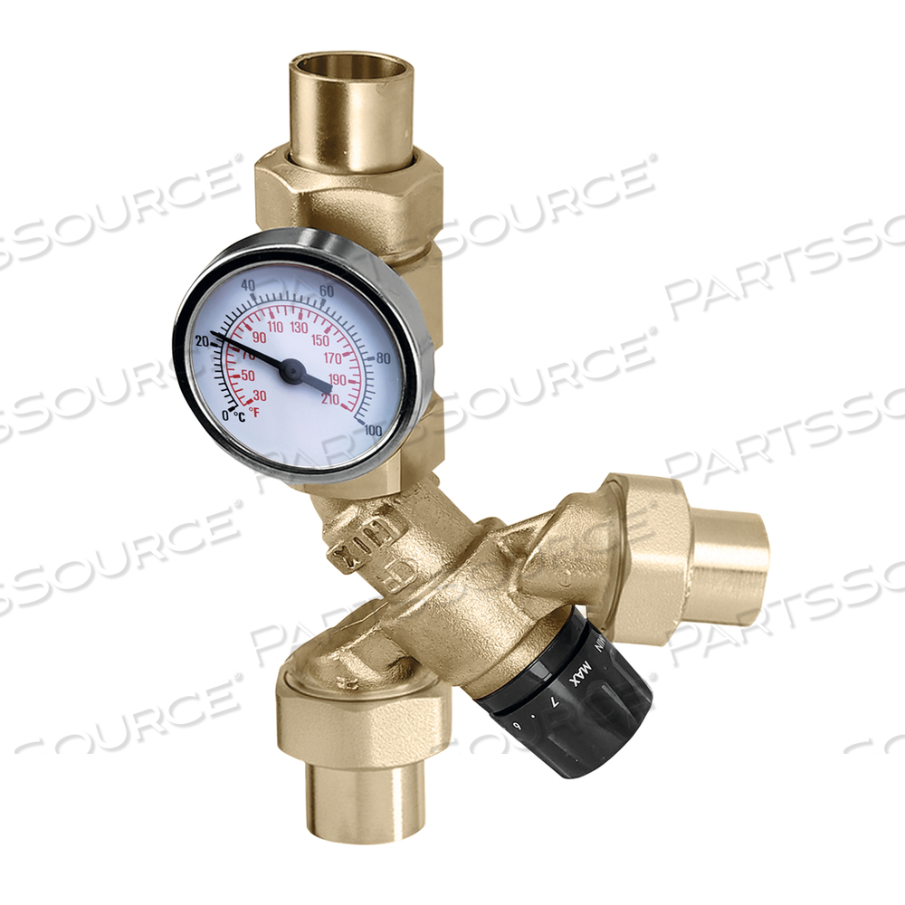 ANGLEMIX 3-WAY MIXING VALVE 3/4" PRESS W/CHECKGAUGE by Caleffi