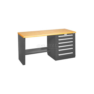 MODULAR DRAWER BENCH - 6' - ONE MODULAR CABINET, OFFICE GRAY by Equipto