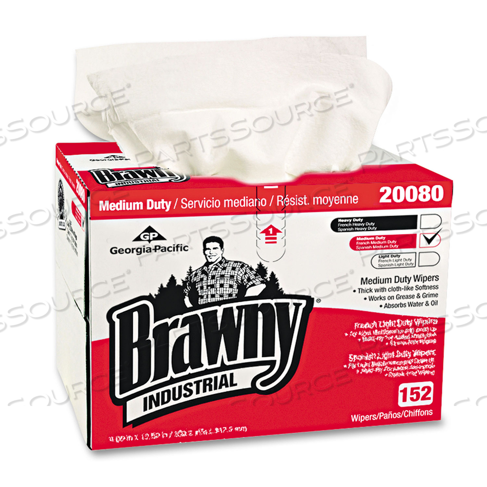 PREMIUM DRC WIPERS, PAPER, 12.5 X 16.75, WHITE by Brawny
