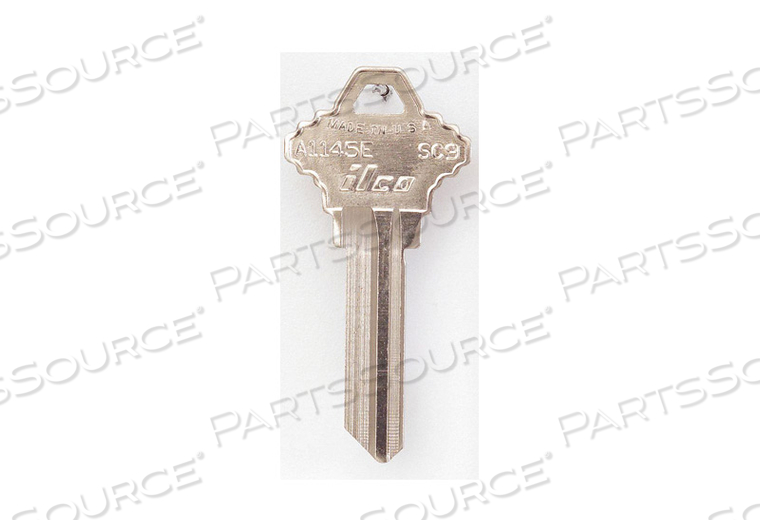 KEY BLANK BRASS TYPE SC9 6 PIN PK10 by Kaba KEY BLANK BRASS TYPE SC9 6 PIN PK10 by Kaba