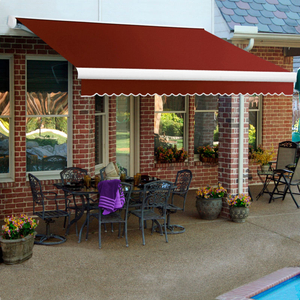 RETRACTABLE AWNING MANUAL 18'W X 10"D X 10"H TERRA COTTA by Awntech