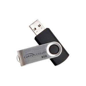 PASSWORD PROTECTED USB 2.0 FLASH DRIVE, 8 GB, BLACK by Compucessory