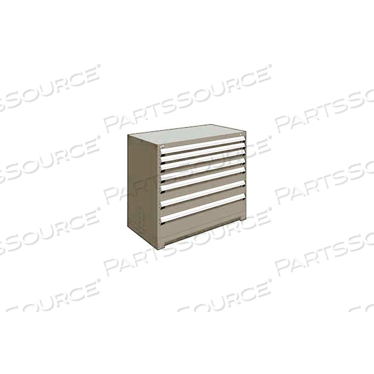 HEAVY DUTY MODULAR DRAWER CABINET 7 DRAWER COUNTER HIGH 48"W - LIGHT GRAY by Rousseau Metal Inc. HEAVY DUTY MODULAR DRAWER CABINET 7 DRAWER COUNTER HIGH 48"W - LIGHT GRAY by Rousseau Metal Inc.
