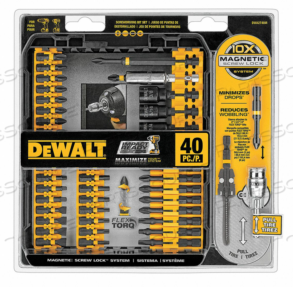 SCREWDRIVER BIT SET 40 PIECES 1/4 SHANK by DeWalt