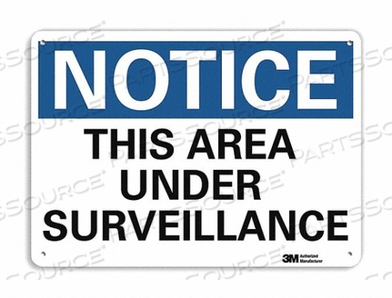 NOTICE SIGN 10 WX7 H 0.04 THICKNESS by Lyle Signs Inc.