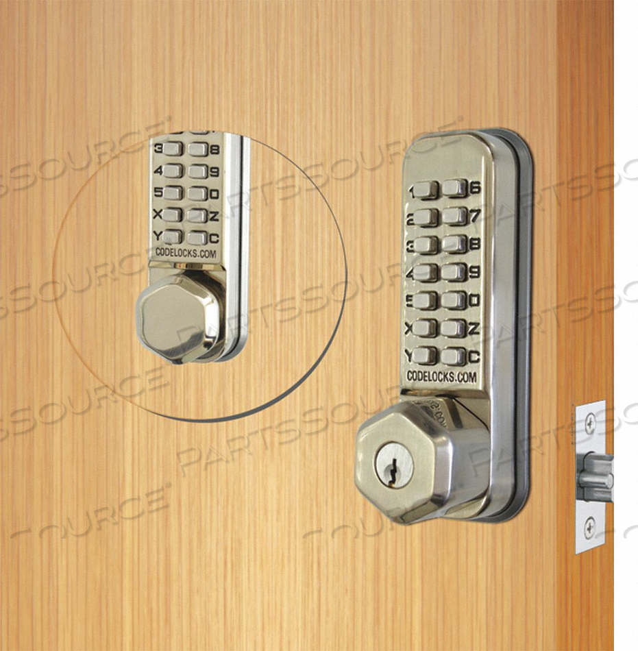 MECHANICAL LOCKSET STAINLESS STEEL KNOB by Codelocks MECHANICAL LOCKSET STAINLESS STEEL KNOB by Codelocks