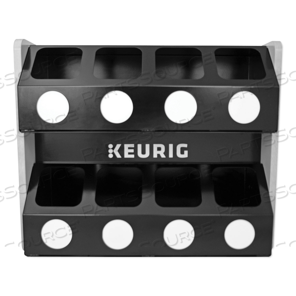 PREMIUM K-CUP POD STORAGE RACK 8-SLEEVE, 16 X 21 X 18, BLACK 