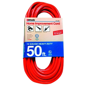 OUTDOOR ROUND VINYL EXTENSION CORD, 50 FT, 1 OUTLET, ORANGE by Southwire Company, LLC