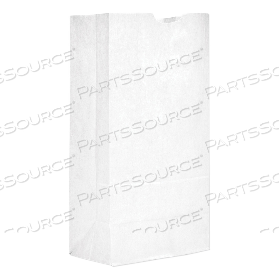 GROCERY BAG, 8 1/4 IN WD, 5 3/8 IN DP, 16 1/8 IN HT, 20#, 40 LB BASIS WT, WHITE by AJM Packaging Corporation