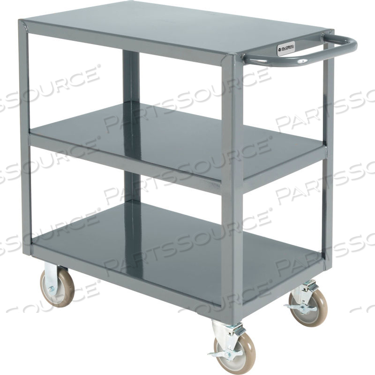 WELDED STEEL UTILITY CART, 2 FLUSH SHELVES, 18"WX30"L by Ballymore WELDED STEEL UTILITY CART, 2 FLUSH SHELVES, 18"WX30"L by Ballymore
