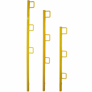 74" UNIVERSAL GUARDRAIL POST, POWDER COATED STEEL, YELLOW, 74"W X 6"D X 6"H by Guardian Fall Protection