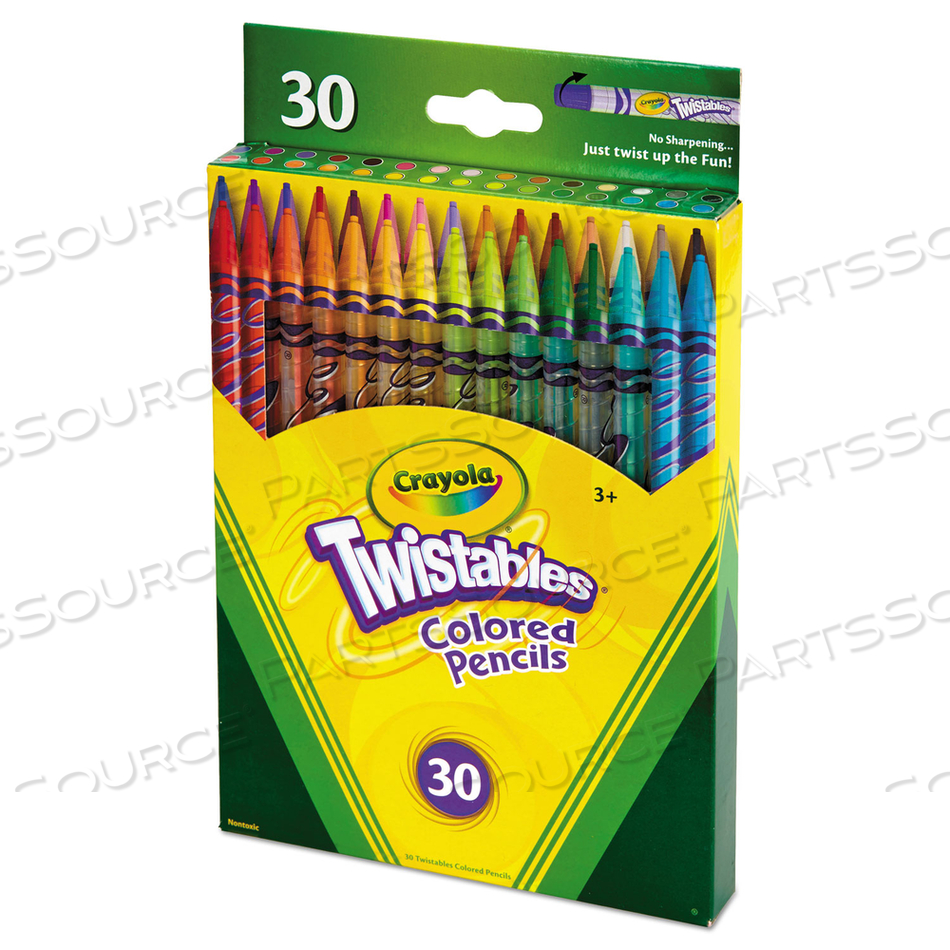 TWISTABLES COLORED PENCILS, 2 MM, 2B (#1), ASSORTED LEAD/BARREL COLORS by Crayola