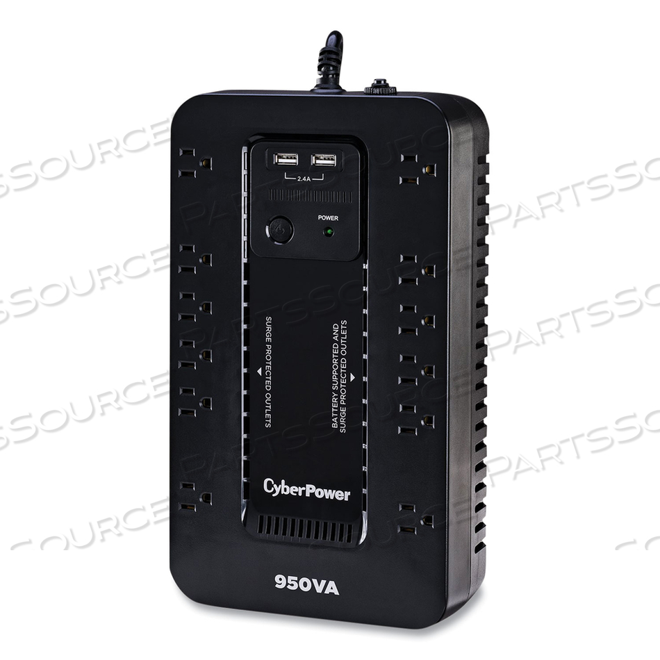 UPS BATTERY BACKUP, 10 OUTLETS, 1,500 VA, 890 J 