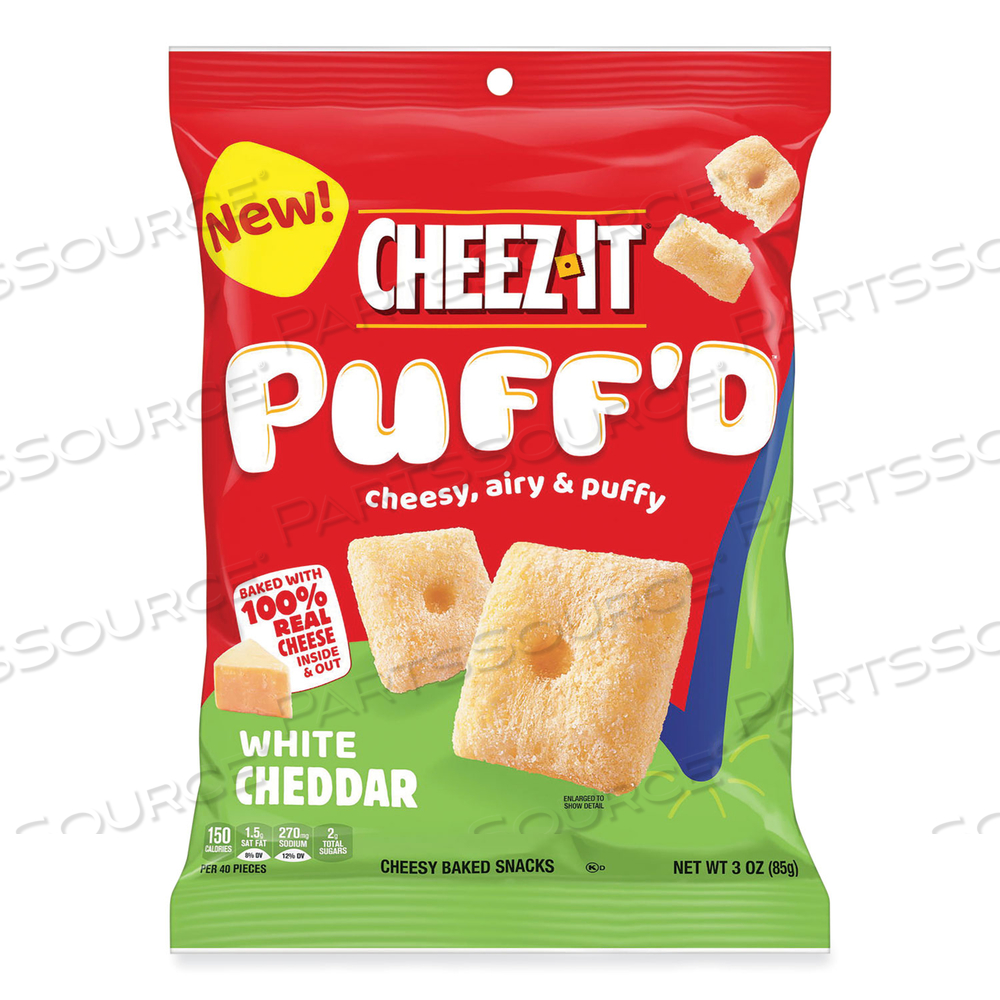 PUFF'D CRACKERS, WHITE CHEDDAR, 3 OZ BAG by Cheez-It