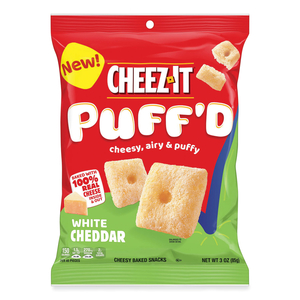 PUFF'D CRACKERS, WHITE CHEDDAR, 3 OZ BAG, 6/CARTON by Cheez-It