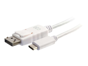 6FT USB-C TO DISPLAYPORT CABLE WHITE by Legrand AV (C2G) 6FT USB-C TO DISPLAYPORT CABLE WHITE by Legrand AV (C2G)