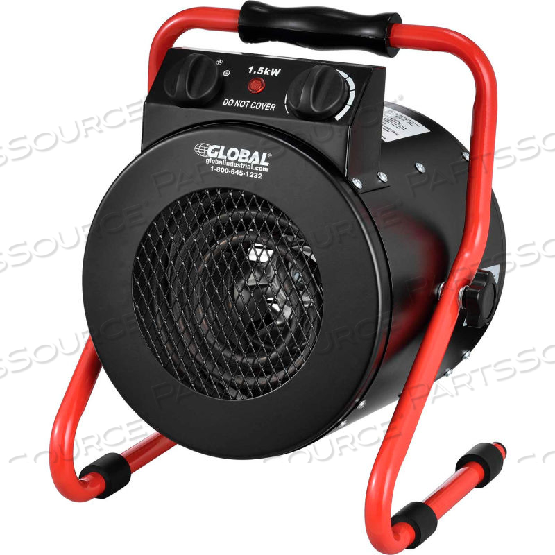 PORTABLE ELECTRIC GARAGE SPACE HEATER, 1500 W, 120V by Approved Vendor