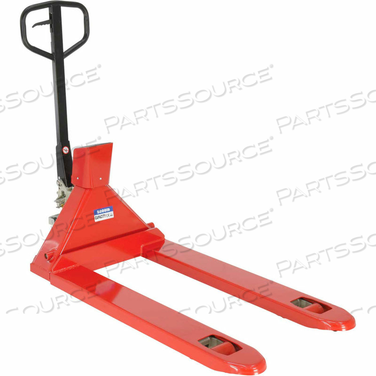 TRADE LEGAL NTEP APPROVED PALLET JACK SCALE TRUCK 27" X 46" FORKS - 5000 LB. CAPACITY by Vestil Manufacturing Corp.
