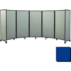 PORTABLE MOBILE ROOM DIVIDER, 6'10"X14' FABRIC, ROYAL BLUE by Versare Solutions, Inc.