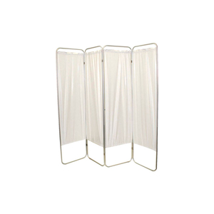 FEI STANDARD 4-PANEL PRIVACY SCREEN, 6 MIL VINYL PANELS, 62"W X 68"H, WHITE by Fabrication Enterprises