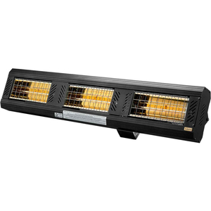 ICR SERIES H3 INFRARED HEATER - 4.5KW 208-240V WITH LOW LIGHT CANDEL BULB - BLACK by Solaira