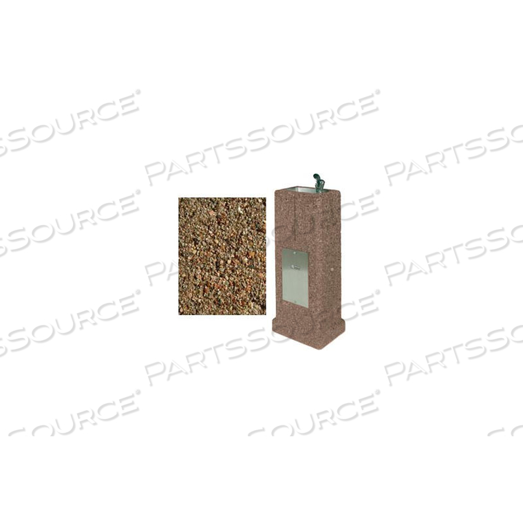 CONCRETE UPRIGHT DRINKING FOUNTAIN - TAN RIVER ROCK by Bohlmann CONCRETE UPRIGHT DRINKING FOUNTAIN - TAN RIVER ROCK by Bohlmann