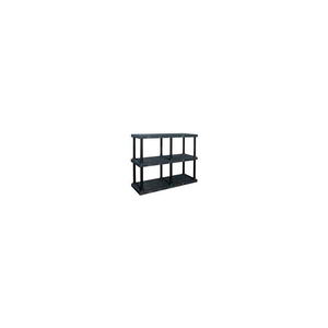 STRUCTURAL PLASTIC ADJUSTABLE VENTED SHELVING, 66"W X 16"D X 45"H, BLACK by SPC Industrial