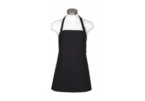 APRON 3-POCKET BIB F10 BLACK by Fame Fabrics