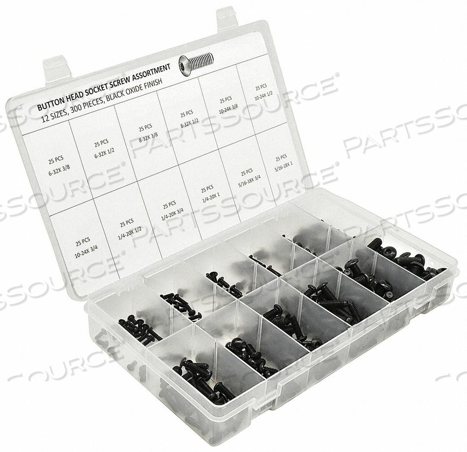 BUTTON HEAD CAP SCREW ASST 300 PC by Kerr Lakeside BUTTON HEAD CAP SCREW ASST 300 PC by Kerr Lakeside