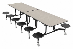 MOBILE STOOL TABLE GRAY BLACK 12 SEATS by Palmer Hamilton