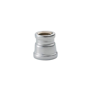 CHROME PLATED BRASS PIPE FITTING 1-1/2 X 1-1/4 REDUCING COUPLING NPT FEMALE by Merit Brass Company