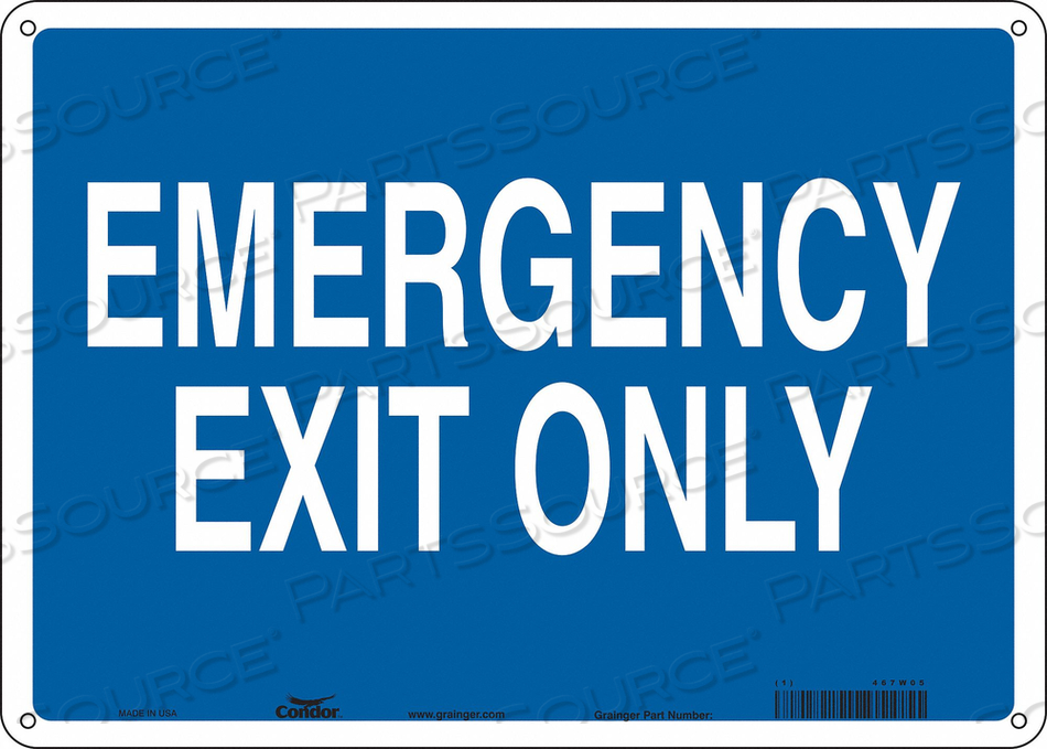 SAFETY SIGN EMERGENCY EXIT, HORIZONTAL RECTANGLE, NUMBER OF PRINTED SIDES 1, ENGLISH, SIGN FORMAT OTHER FORMAT, SIGN LEGEND EMERGENCY EXIT O by Condor SAFETY SIGN EMERGENCY EXIT, HORIZONTAL RECTANGLE, NUMBER OF PRINTED SIDES 1, ENGLISH, SIGN FORMAT OTHER FORMAT, SIGN LEGEND EMERGENCY EXIT O by Condor