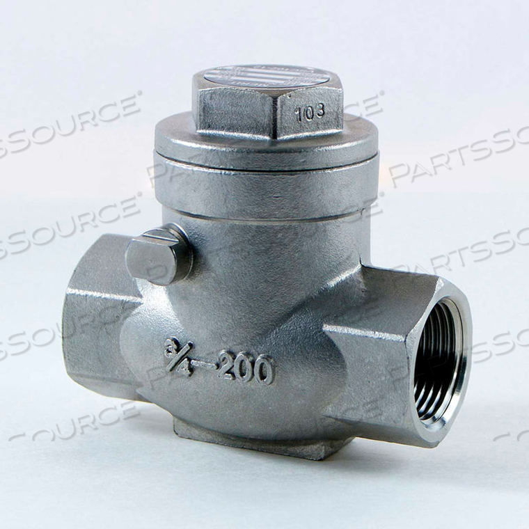 3/8 IN. 316 STAINLESS STEEL SWING CHECK VALVE - 200 PSI 