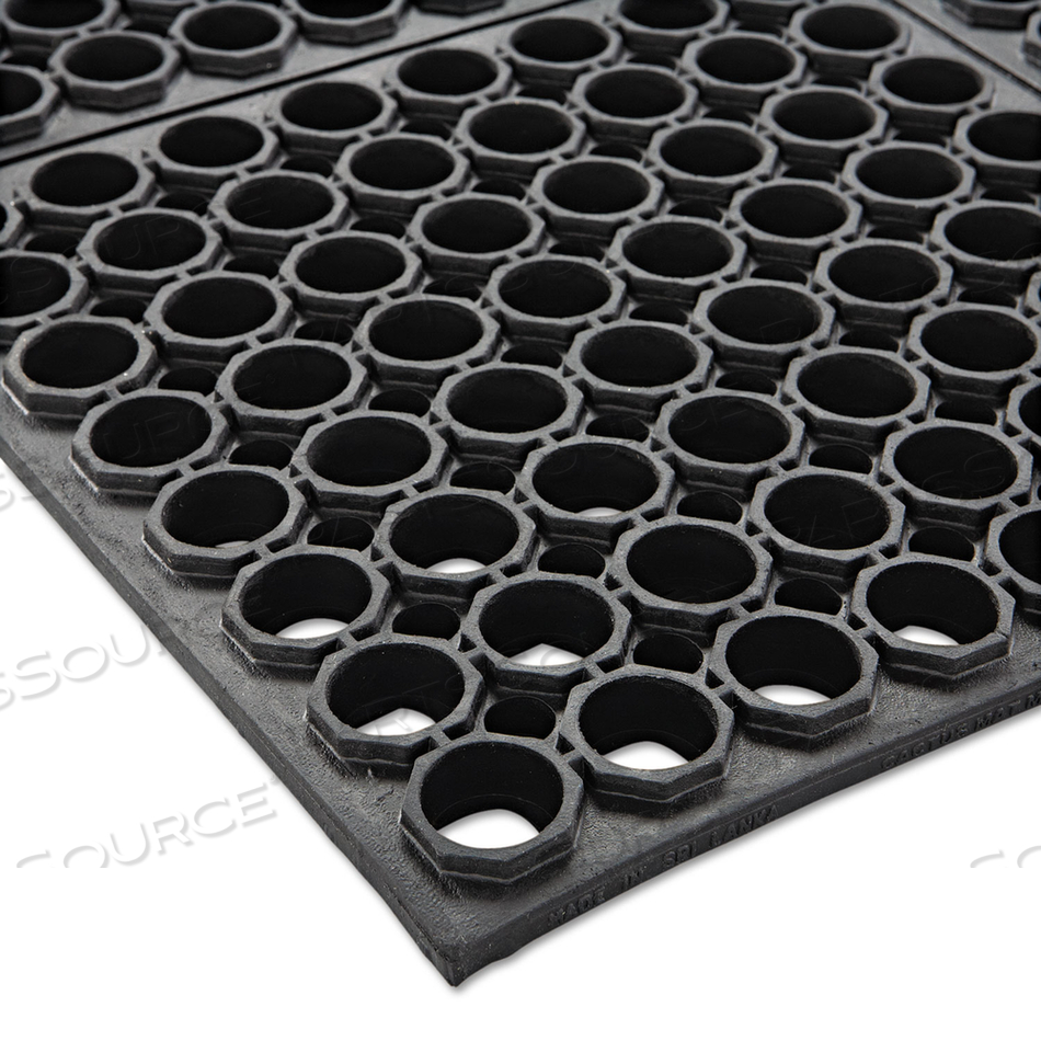 SAFEWALK HEAVY-DUTY ANTI-FATIGUE DRAINAGE MAT, GENERAL PURPOSE, 36 X 60, BLACK by Crown
