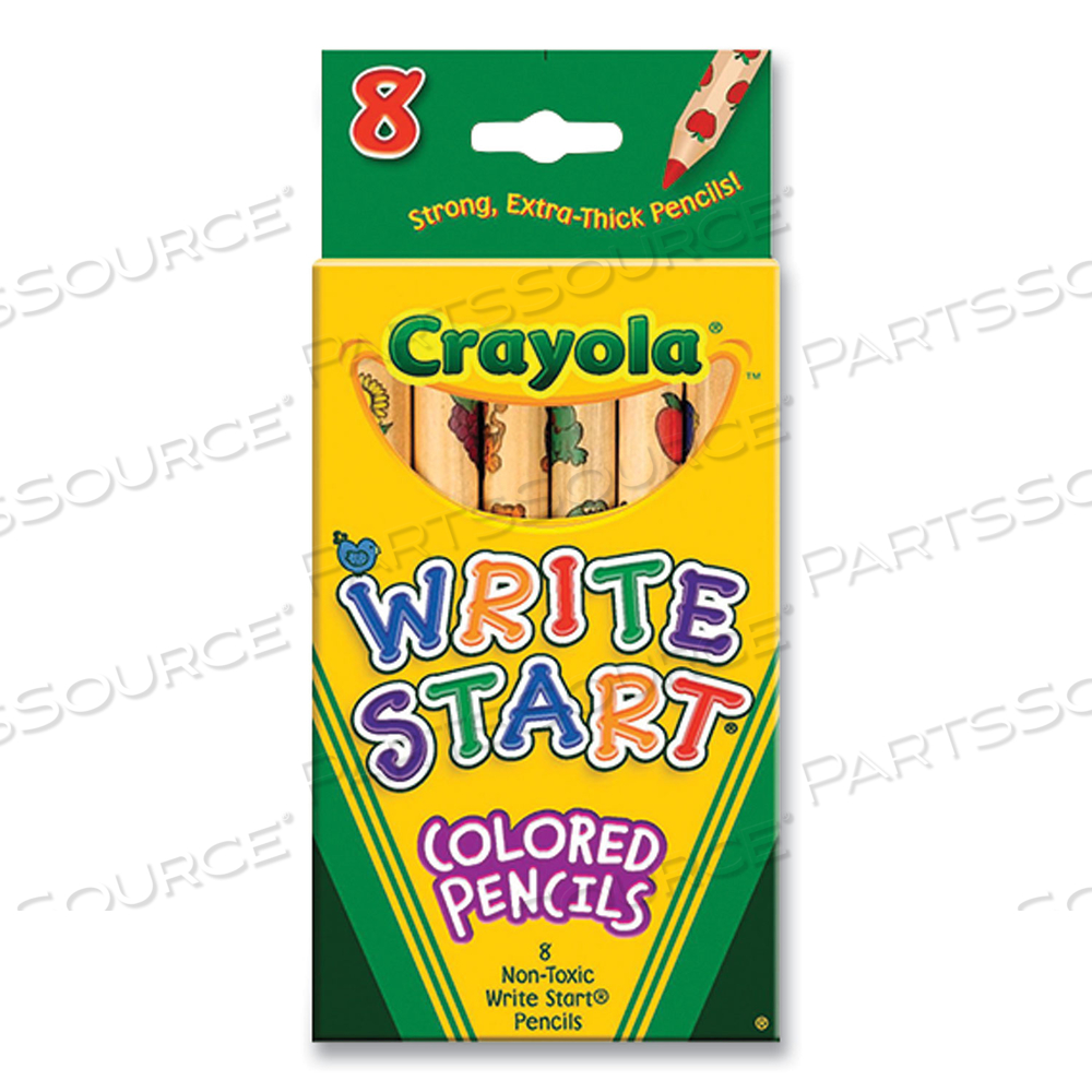 WRITE START COLORED PENCILS, 5.33 MM, ASSORTED LEAD AND BARREL COLORS by Crayola WRITE START COLORED PENCILS, 5.33 MM, ASSORTED LEAD AND BARREL COLORS by Crayola
