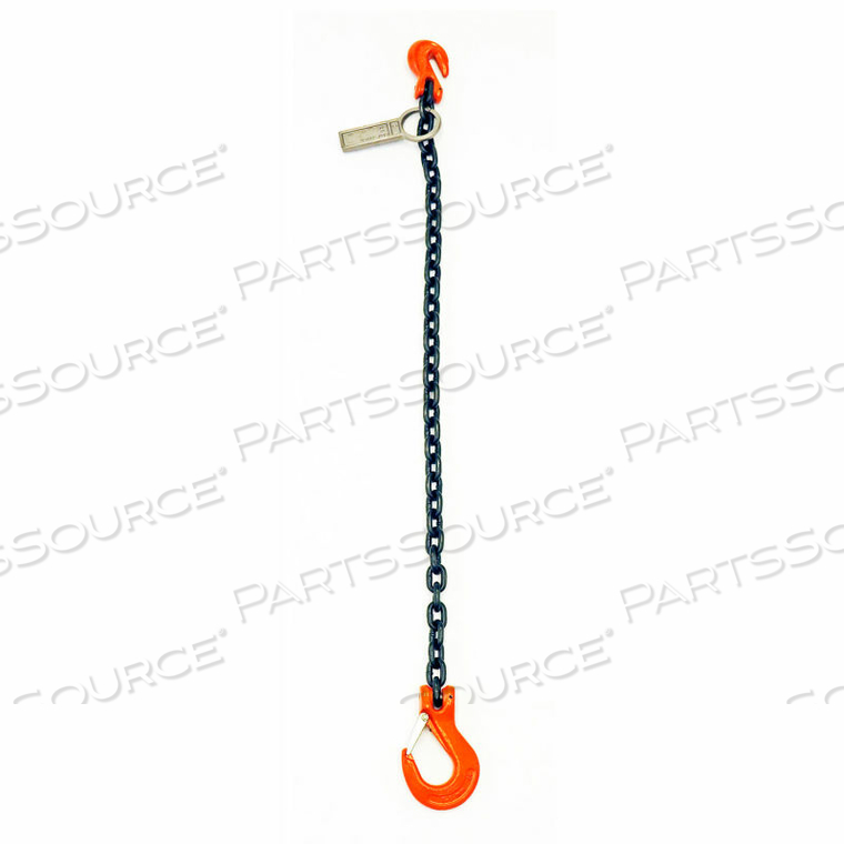6' SINGLE LEG CHAIN SLING W/ SLING/GRAB HOOK by Mazzella Lifting Technologies 6' SINGLE LEG CHAIN SLING W/ SLING/GRAB HOOK by Mazzella Lifting Technologies