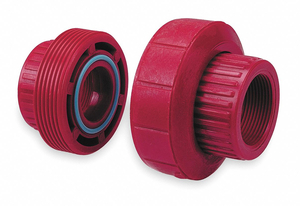 UNION, 1 1/2 IN X 1 1/2 IN FITTING PIPE SIZE, SCHEDULE 80, FEMALE NPT X FEMALE NPT, RED by Chemtrol