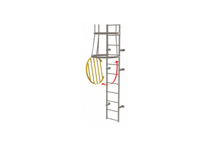 STEEL FIXED CAGE DOOR FOR LOCKOUT OF YELLOW CAGED FIXED STEEL ACCESS LADDERS by Tri-Arc