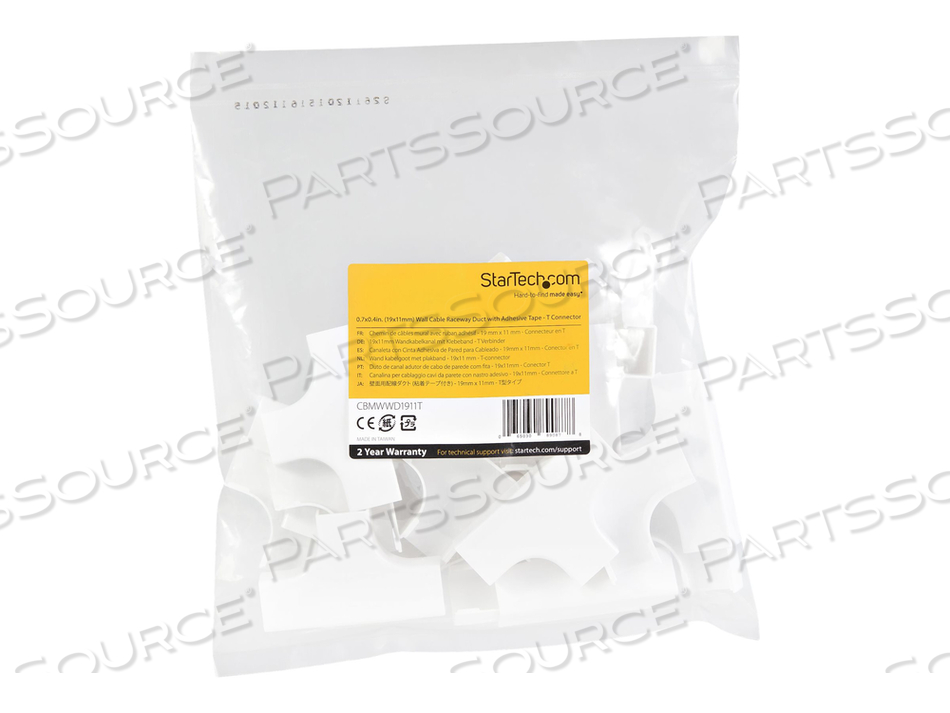 20 PACK CABLE RACEWAY T CONNECTOR FOR CBMWWD1911, CABLE MANAGEMENT ACCESSORIES, 3 WAY RACEWAY FITTING CONNECTORS, T TYPE CONNECTOR, WIRING D by StarTech.com Ltd. 20 PACK CABLE RACEWAY T CONNECTOR FOR CBMWWD1911, CABLE MANAGEMENT ACCESSORIES, 3 WAY RACEWAY FITTING CONNECTORS, T TYPE CONNECTOR, WIRING D by StarTech.com Ltd.