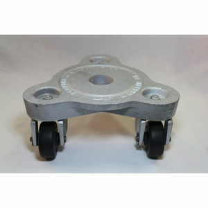 CAST IRON TRIANGULAR DOLLY 2076 - HARD TREAD RUBBER WHEELS - 525 LB. CAPACITY by Bond Casters & Wheels