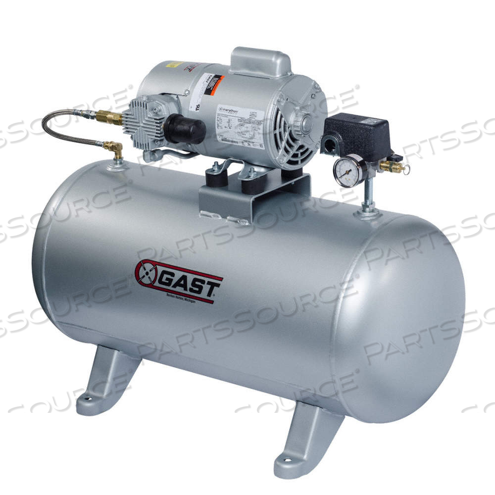 PISTON AIR COMPRESSOR 0.75 HP HORIZONTAL by Gast Manufacturing, Inc.
