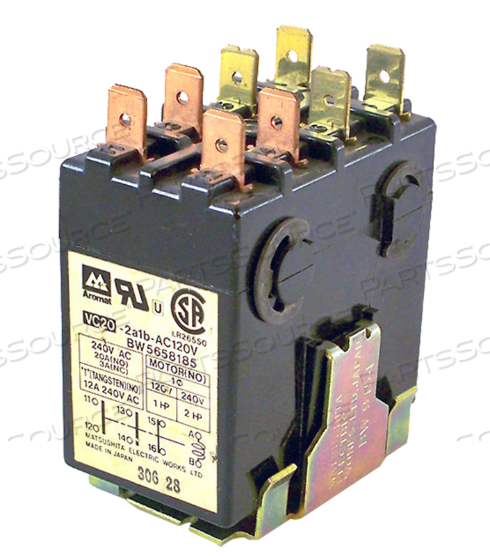 ELECTROMECHANICAL RELAY MODEL VC20-2A1B-AC120V 